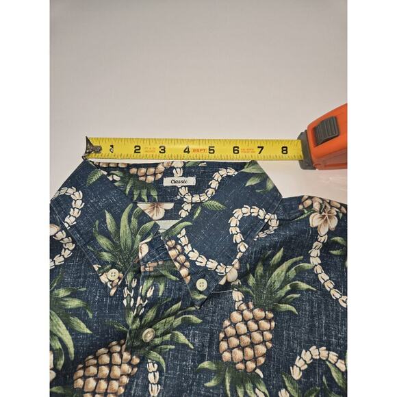 Reyn Spooner Blue Floral Pineapple Hawaiian Camp Shirt - Men’s Size Large EUC - Picture 8 of 14